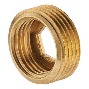 2 réductions de butée laiton embout M 15 x 21 / F 12 x 17 mm