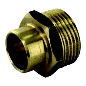 10 manchons en laiton pour tube cuivre Embout mâle - Ø 14 x 15 x 21 mm