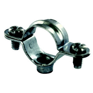 Collier de fixation simple en acier pour tube cuivre Ø 20 mm (2 pièces)