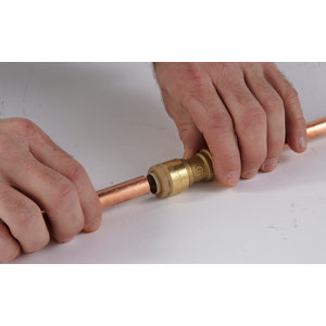 Tube et raccord en laiton de Ø 14 mm type manchons femelle/femelle