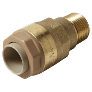 Manchon mixte pour tube cuivre ou PER D.12 mm avec embout mâle 12x17 mm