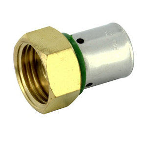 Raccord PER à sertir droit Ø16 femelle mob 3/4  - 10 pièces