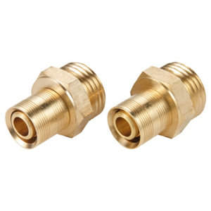 2 raccords avec bague à glissement pour tube PER - Ø 12 à visser M écrou mobile 15 x 21 mm