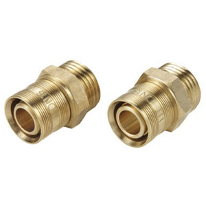 2 raccords avec bague à glissement pour tube PER - Ø 16 à visser M écrou mobile 15 x 21 mm