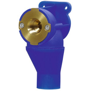 Sortie de cloison en laiton/ plastique pour tube PER - Ø 16 mm avec embout femelle 15x21 mm