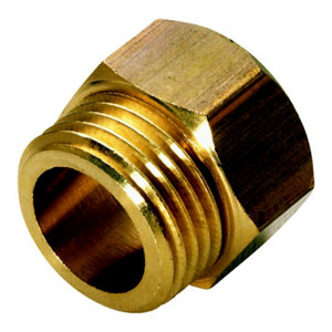 2 mamelons égaux en laiton avec embouts M/F 26 x 34 mm