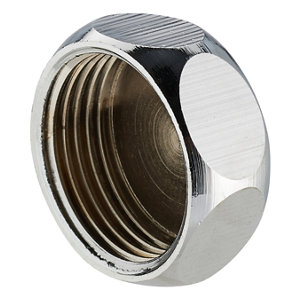 2 bouchons femelle à visser en laiton chromé - 12 x 17 mm