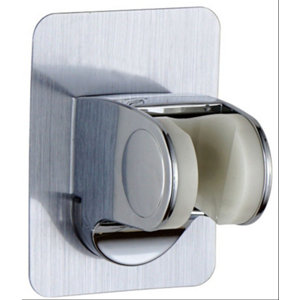 Support de douchette mural adhésif chrome