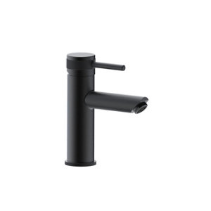 Mitigeur lavabo M ELEGANCE noir H. 17cm, vidage clic-clc intégré