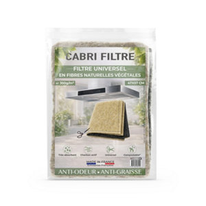 Filtre hotte végétal 2 en 1 anti-graisse anti-odeur redécoupable