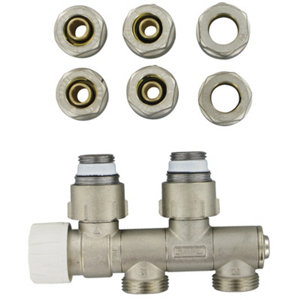 Kit universel de raccordement avec tête thermostatique