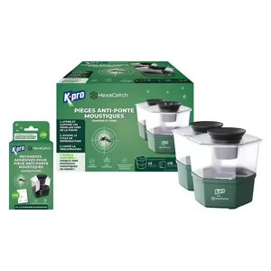 Lot de 2 pièges moustiques anti-ponte exterieur sans insecticide