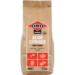 Sachet d'acide citrique pro "Oro" 800g
