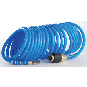 Tuyau Spiralé Air Comprimé SP-PE 10 M – 8/12 Mm, PE Flexible, 10 Bar, Raccords Rapides Euro, Anti-Torsion, Garage & Atelier