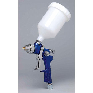 Pistolet à peinture à gravité pour tous les travaux de peinture, 0,6 L, pression 3-5 bars