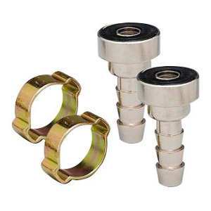 Lot de 2 raccords cannelés pour tuyaux Ø 6x13 mm