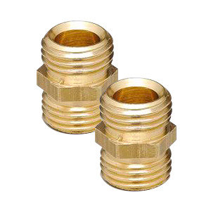 Lot de 2 raccords de jonction filetage mâle/mâle 1/4