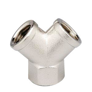 Raccord de jonction Y permettant l'alimentation en eau de deux machines, filetage femelle 3x1/4