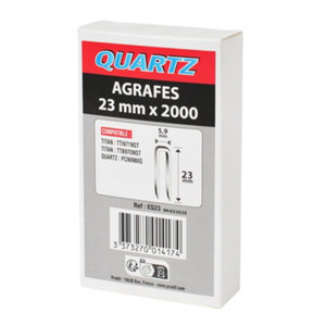 Lot de 2000 agrafes en acier galvanisé 23 mm