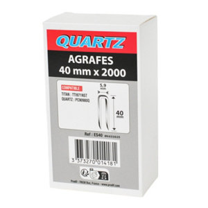 Lot de 2000 agrafes en acier galvanisé 40 mm
