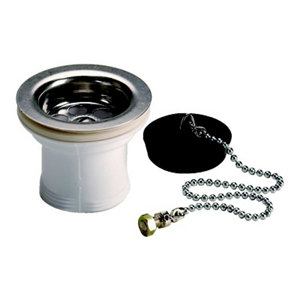 Bonde à bouchon pour évier inox 1 bac Ø 50 mm