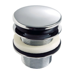 Bonde quick clac en laiton chromé et trop plein ø 75 mm