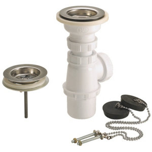 Siphon pour évier en grès 2 bacs Ø 60 mm