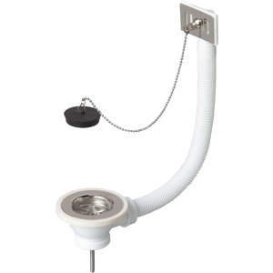 Bonde pour évier 1 bac (grès ou synthèse) et trop-plein