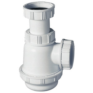 Siphon de lavabo ou bidet à culot court hauteur réglable de 45 à 90 mm Ø sortie 32 mm