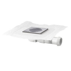 Bonde et siphon douche italienne - 150 x 150 mm