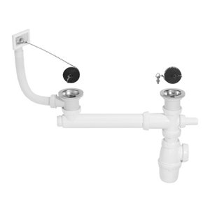 Vidage 2 bacs trop plein Ø 50 mm