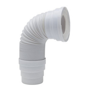 Pipe WC souple blanc 100 mm - 270-650mm