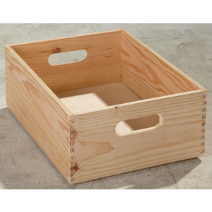 Caisse en bois pour rangement d'atelier 40 x 30 x 15 cm