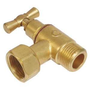 Robinet d’arrêt de WC équerre à potence laiton brut M12/17