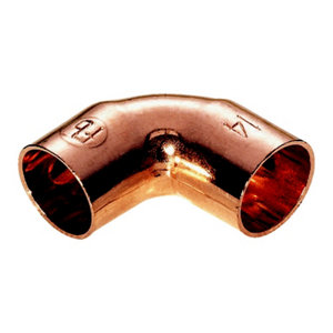 10 coudes à souder femelle en cuivre - 90 ° Ø 18 mm