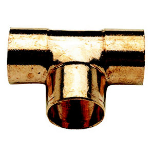 10 tés à souder femelle en cuivre - Ø 14 mm