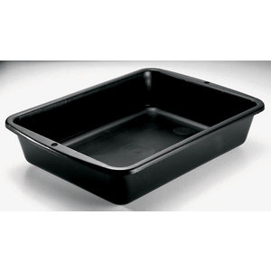 Auge plastique rectangulaire noir 10 L