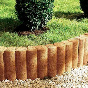 Bordure béton rondin - Terracota - 50 x 20 cm Ép. 6,5 cm