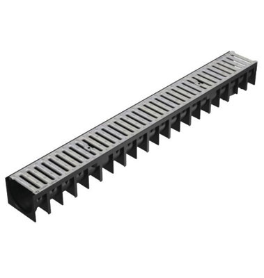 Caniveau PP avec grille galva 12 x 100 cm - vue 2