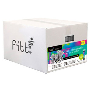 Ensemble de raccords évacuation en pvc à coller D.40