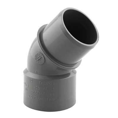 Coude Pvc 45 ° M/f Ø 32 Mm Pour L'évacuation Gravitaire Des Eaux Usées Et Pluviales
