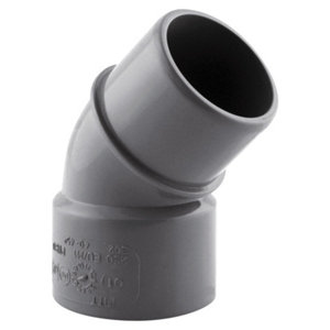 Coude PVC pour évacuation - 45 ° M/F Ø 40 mm