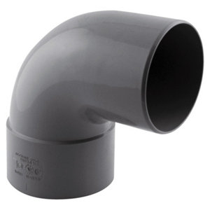 Coude PVC pour l'évacuation gravitaire des eaux usées et pluviales - 87 ° M/F Ø 80 mm