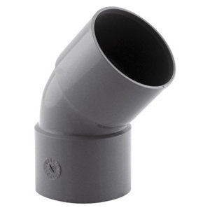 Coude PVC pour l'évacuation gravitaire des eaux usées et pluviales - 45 ° F/F Ø 40 mm