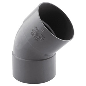Coude PVC pour l'évacuation gravitaire des eaux usées et pluviales - 45 ° F/F Ø 80 mm