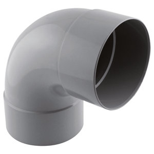 Coude PVC pour l'évacuation gravitaire des eaux usées et pluviales - 87 ° F/F Ø 125 mm