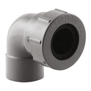Coude à joint F/F en PVC - 87 ° Ø 32 mm