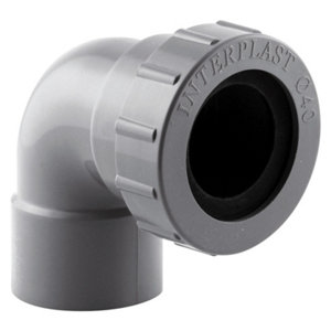 Coude à joint F/F en PVC - 87 ° Ø 40 mm