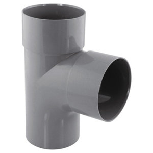 Té pied de biche PVC - 87 ° M/F Ø 80 mm