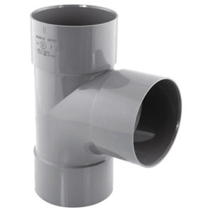 Té pied de biche PVC - 87 ° F/F Ø 80 mm